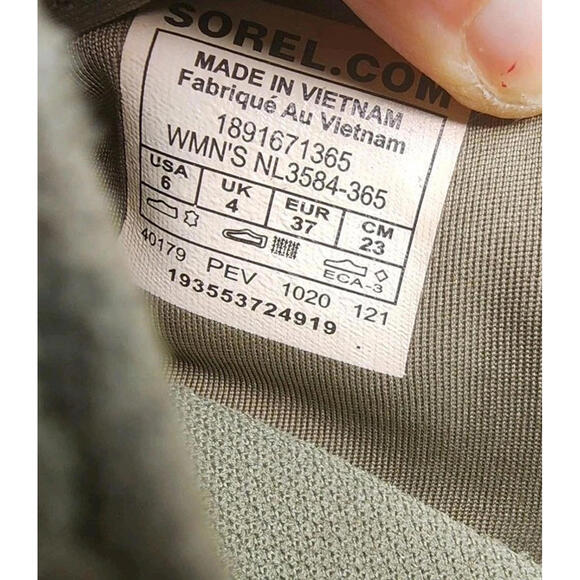 Sorel waterproof sz 6 slip on sneakers beige Womens' preppy casual comfort easy - Picture 8 of 8